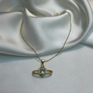 Işıltılı Taç Yüzük Kolye