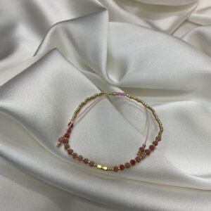 Rose & Gold Minimal Taşlı Bileklik