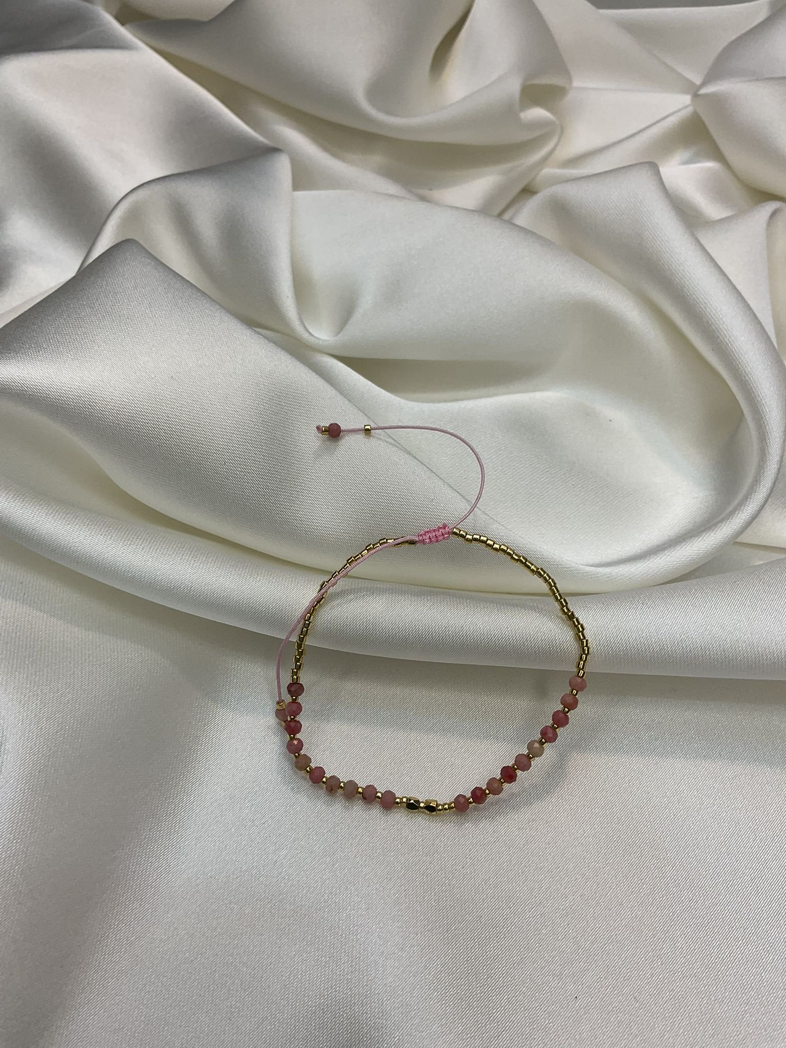 Rose & Gold Minimal Taşlı Bileklik - Görsel 3