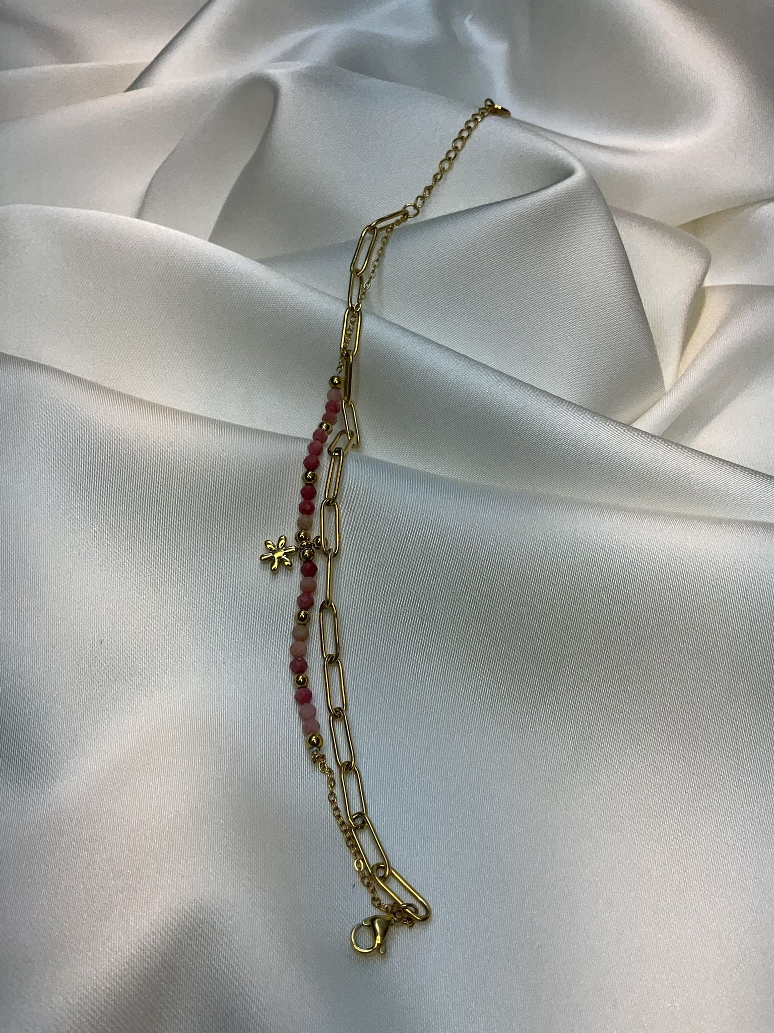 Celestia Serisi – Rosé İkili Taşlı Bileklik - Görsel 3