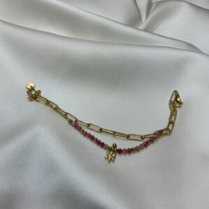 Celestia Serisi – Rosé İkili Taşlı Bileklik