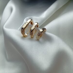 Modern Köşeli Halka Küpe