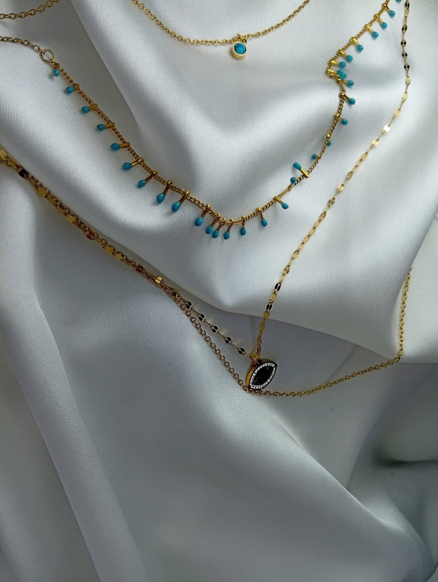 Bohem Nazar Katmanlı Kolye - Görsel 4