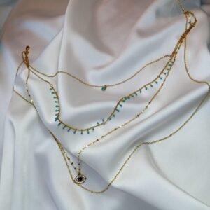 Bohem Nazar Katmanlı Kolye