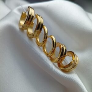 Altın Halka Küpe Seti