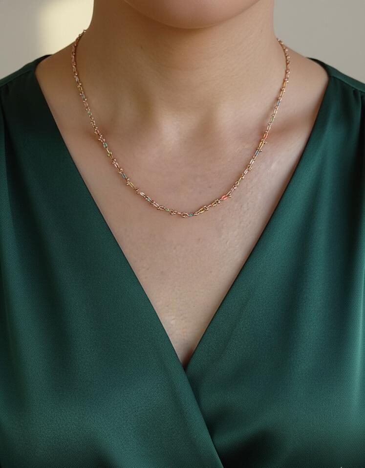 Gökkuşağı Altın Kolye - Görsel 2