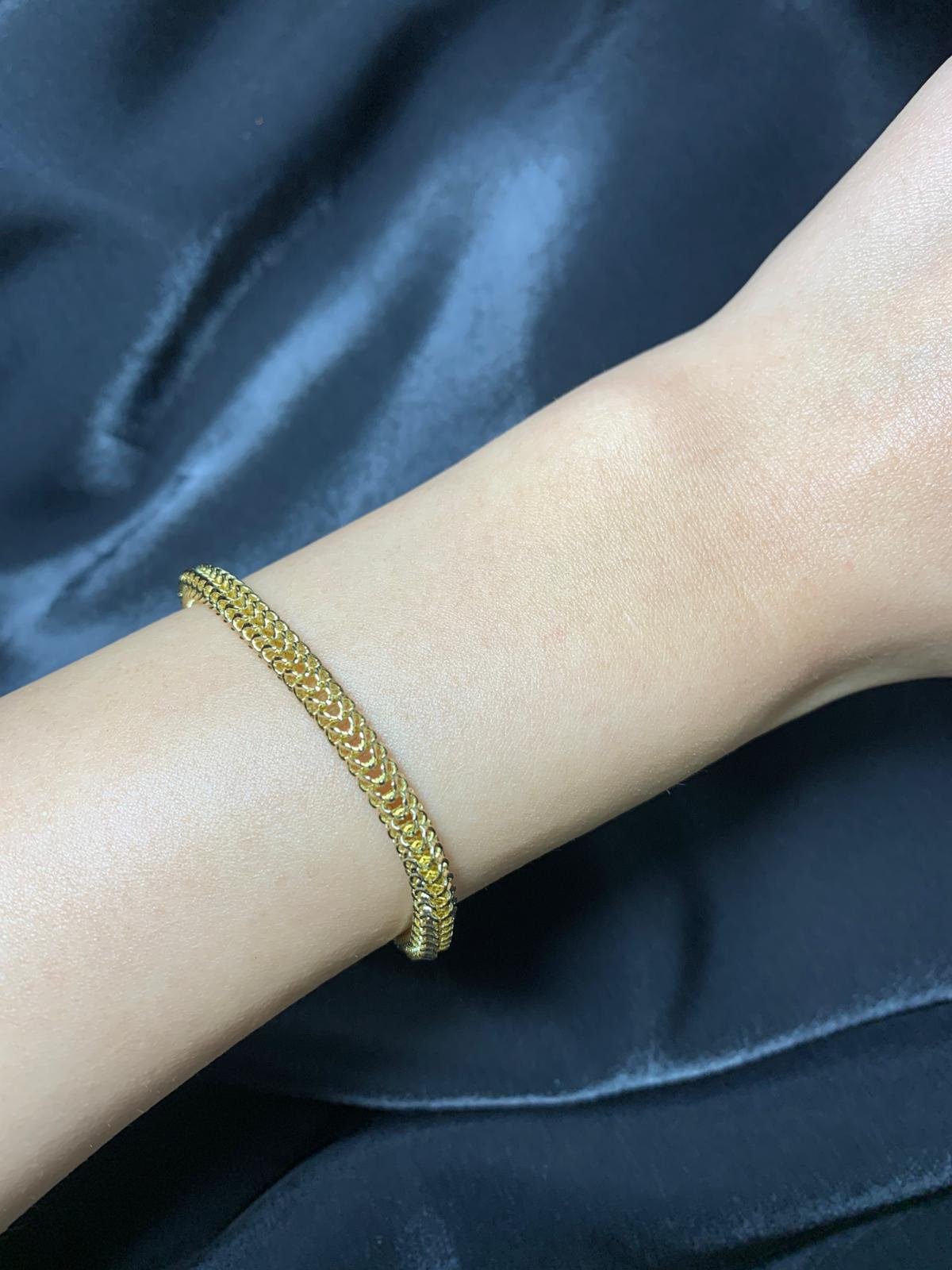 Altın Renkli Kalın Zincir Bileklik - Görsel 2